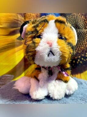 Tyco 1992 Kitty Kitty Kitten Purring Tiger Cat Rare Vintage Plush